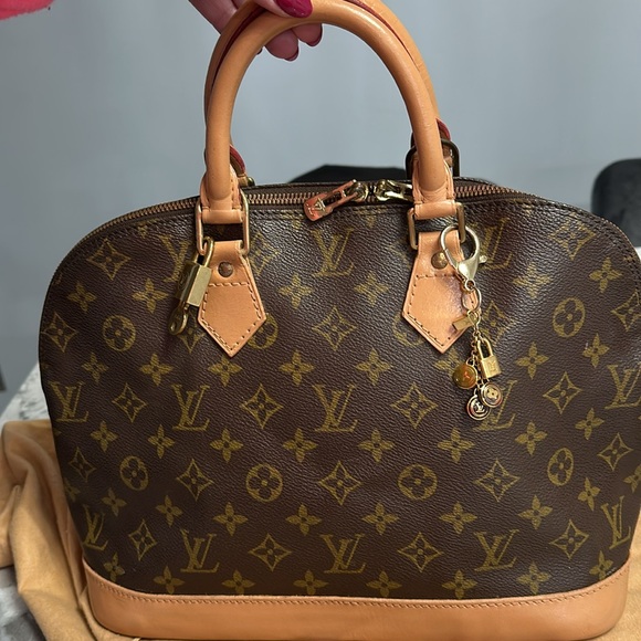 AUTH Louis Vuitton Keychain Bag Charm Padlock Gold Brown - Picture 10 of 10